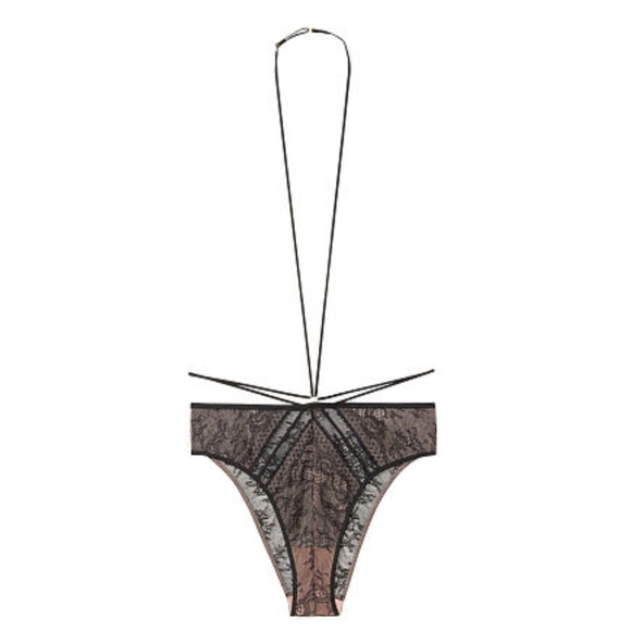 NWT Victoria's Secret Black VERY SEXY Harness Cheeky Panty - Picture 3 of 3